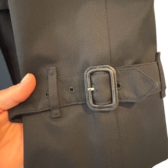 Burberry Trench Coat Men's Authentic size 44 T Double breasted black - Picture 16 of 16